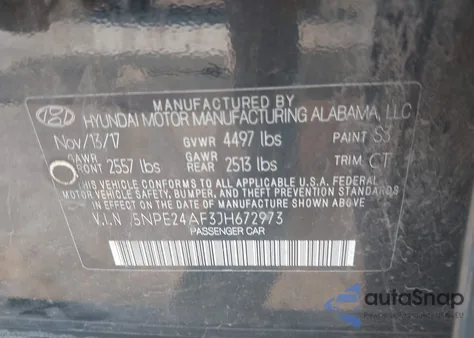 2018 Hyundai Sonata Se из США, поврежденный, VIN 5NPE24AF3JH672973